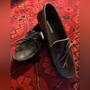 Minnetonka “Classic Driver” dark brown leather moccasins size 8 1/2.